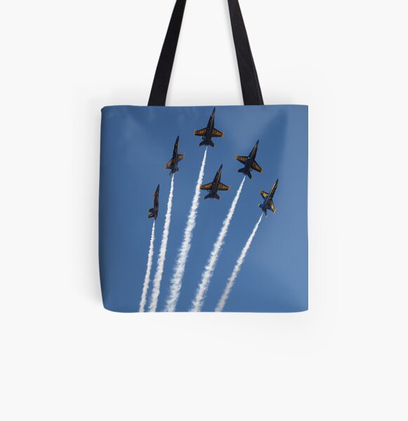 Blue Bouqet All Over Print Tote Bag
