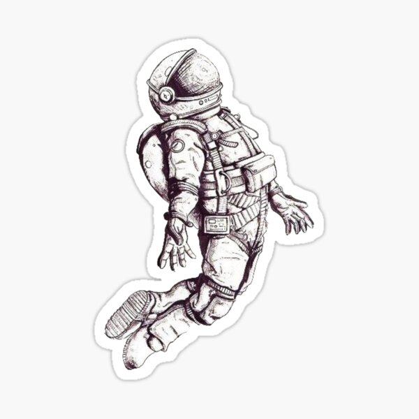 Floating spaceman Sticker