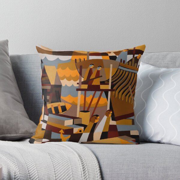 BATTERY POINT SHIP BUILDERS 1835 Throw Pillow