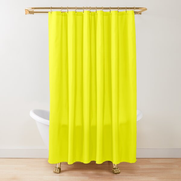 Yellow Plain Shower Curtain