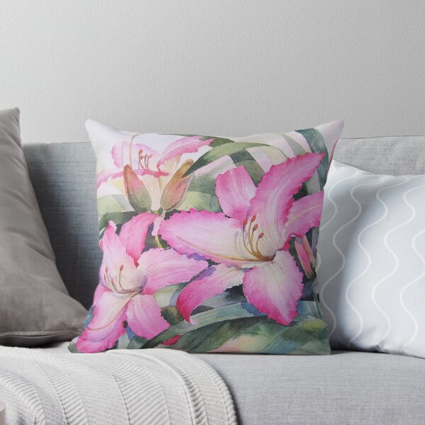 Item preview, Pink Day Lilies designed and sold by artbyrachel.