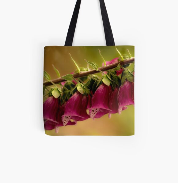 Foxglove All Over Print Tote Bag