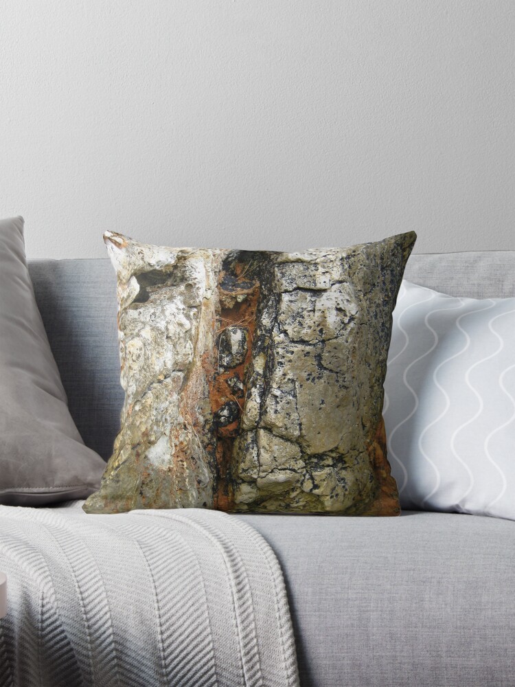 Thumbnail 1 of 4, Pillow, MASKS IN THE ISLAND ROCKS  designed and sold by TatianaMichaela.