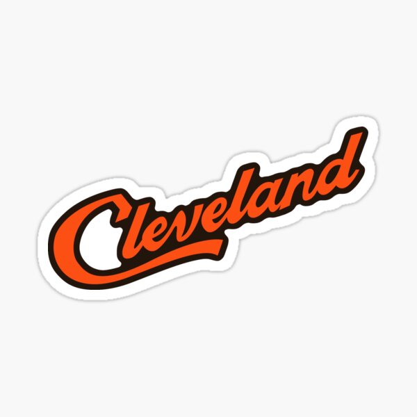 Cleveland Script Sticker (Cleveland Browns)' Sticker for Sale by  KumquatColony