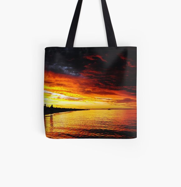 Walking together enjoying the sunset All Over Print Tote Bag