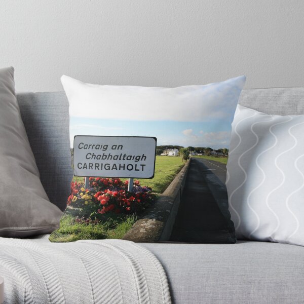 Carrigaholt village Throw Pillow