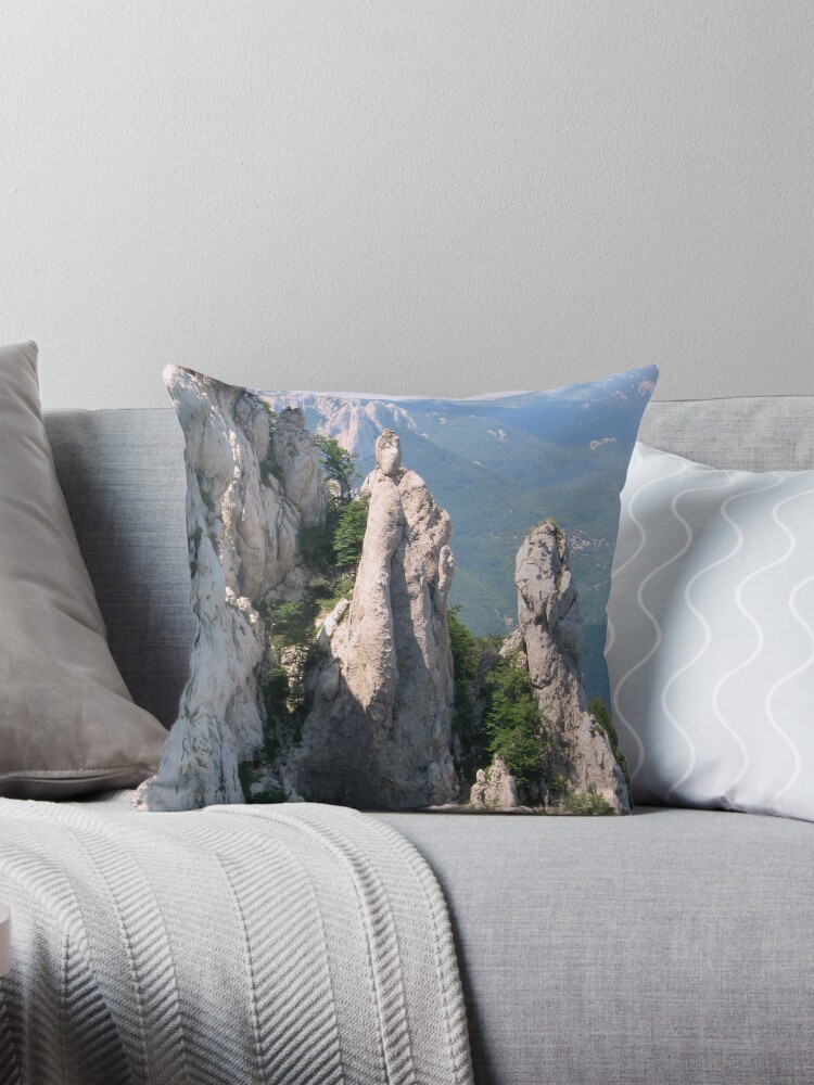 Thumbnail 1 of 4, Pillow, ANGEL OF THE MOUNTAIN designed and sold by TatianaMichaela.