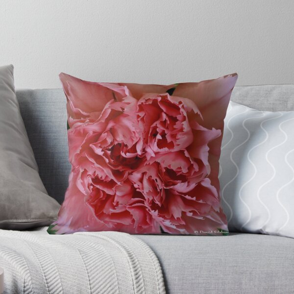 Pink Carnation Throw Pillow