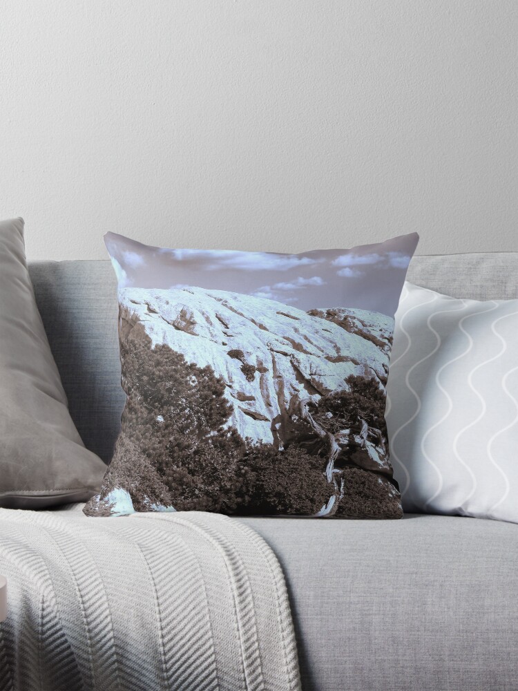 Thumbnail 1 of 4, Pillow, MOUNTAINS in Sepia tone designed and sold by TatianaMichaela.