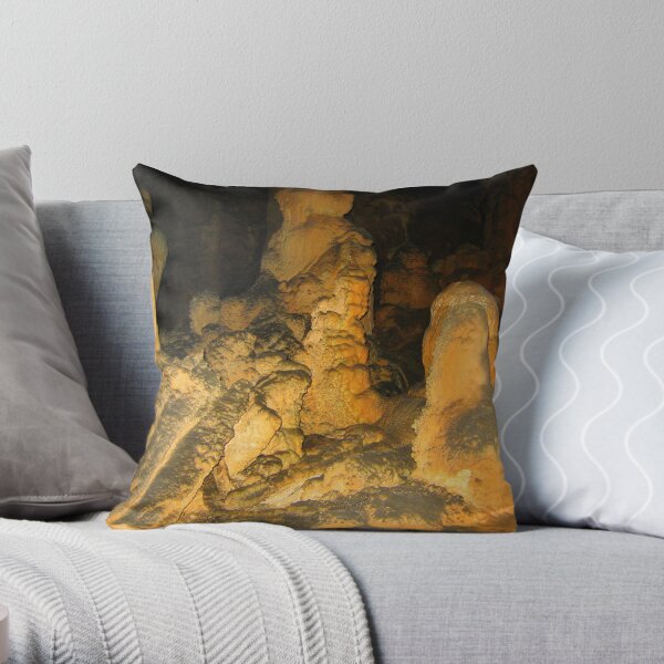 CAVE PEOPLE GATHERING Throw Pillow