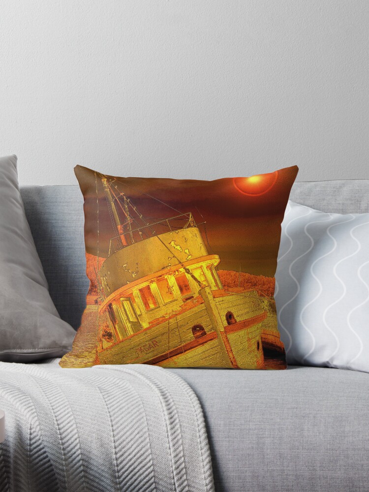 Thumbnail 1 of 4, Pillow, OLD BOAT designed and sold by TatianaMichaela.