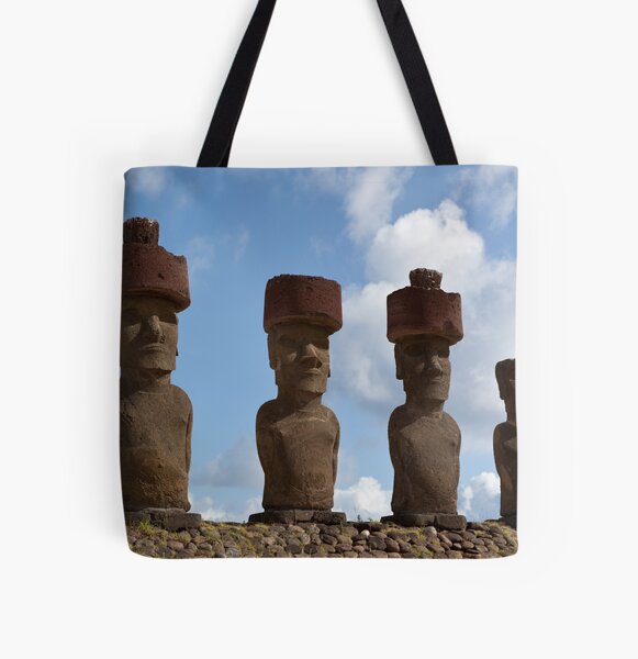 Easter Island Tote Alien lovers Canvas Tote Bag Alien Bag Moai Statue Lover Gift World Wonder Easter Island Statue Moai Statue Bag
