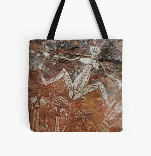 Kakadu Rock Art All Over Print Tote Bag