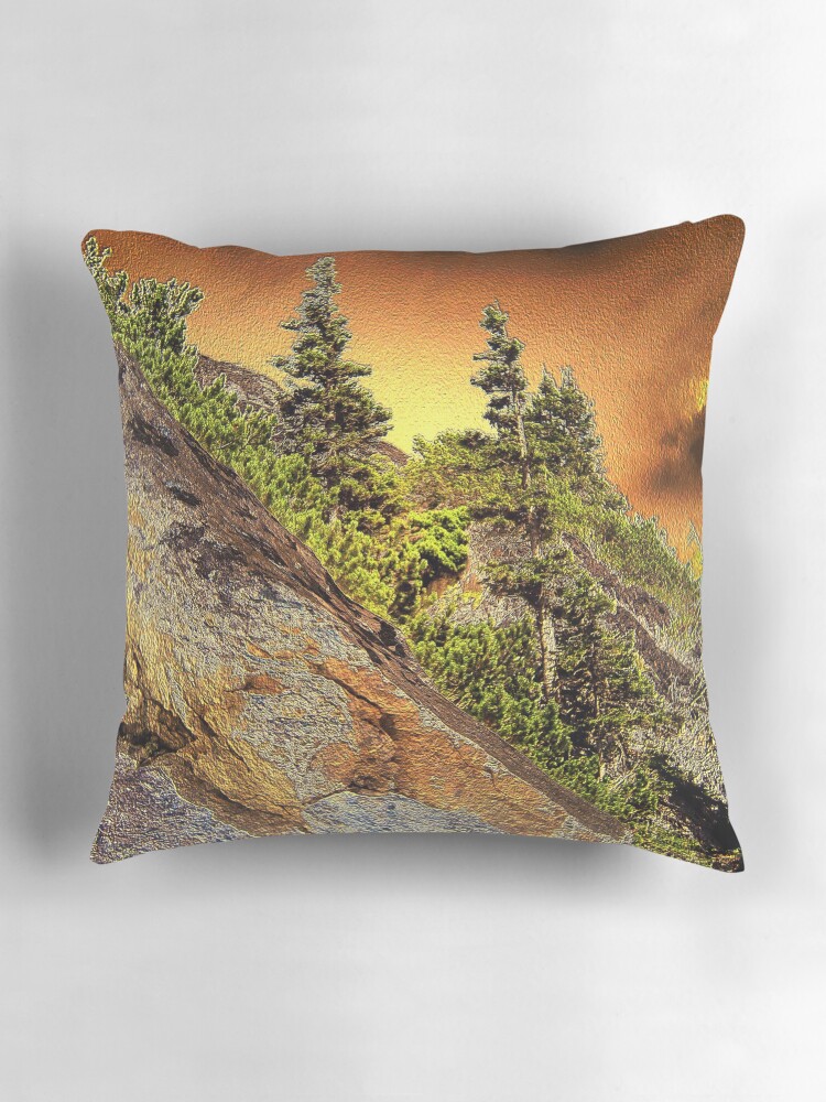 Thumbnail 3 of 4, Pillow, FANTASY IN THE MOUNTAINS designed and sold by TatianaMichaela.