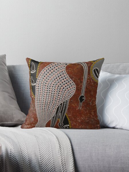 Item preview, murrugu (Crane) by Australian Aboriginal artist R Smith designed and sold by aboriginalart.