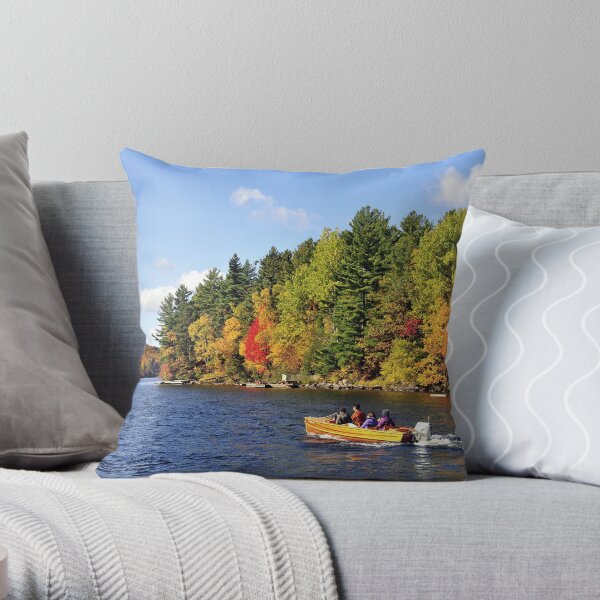 Along the lake Throw Pillow