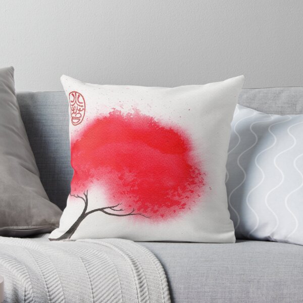 Flame Tree Throw Pillow