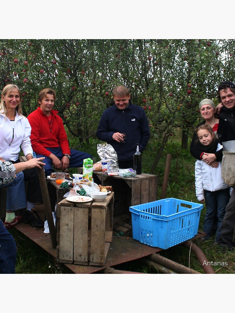 My family after work in my apples plantation by Antanas