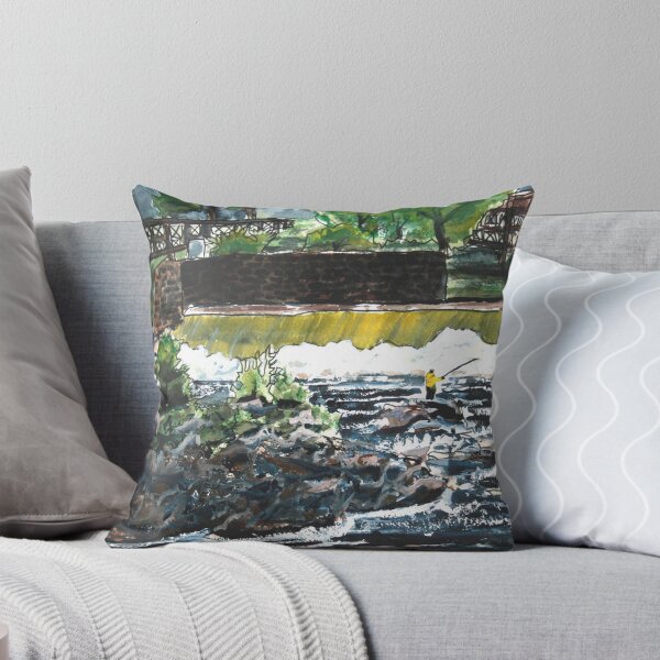 Item preview, fly fishing the chattahoochee river painting designed and sold by derekmccrea.