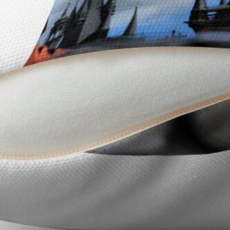 Alternate view of Prague in a mirror Throw Pillow
