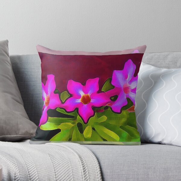 Three flowers Throw Pillow