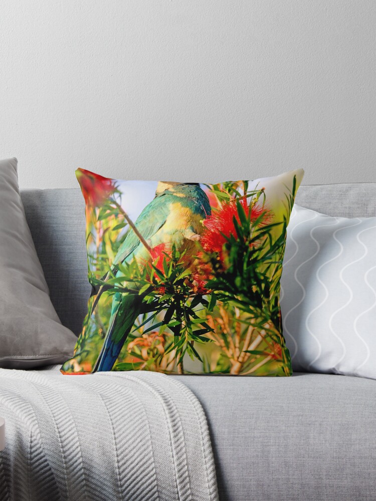 Thumbnail 1 of 4, Pillow, Port Lincoln Parrot designed and sold by RICHARDW.