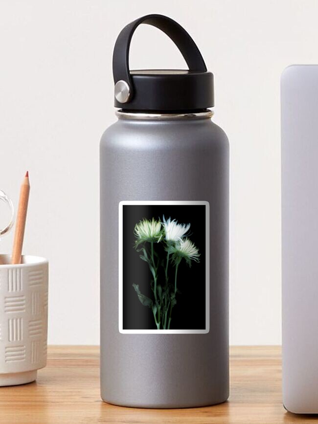 Thumbnail 1 of 3, Sticker, Dreaming Mums Dark Floral designed and sold by LindasPhotoArt.