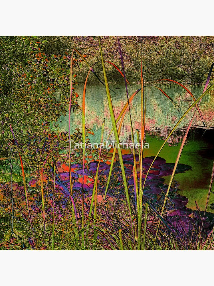 Thumbnail 4 of 4, Pillow, VIOLET LAKE designed and sold by TatianaMichaela.