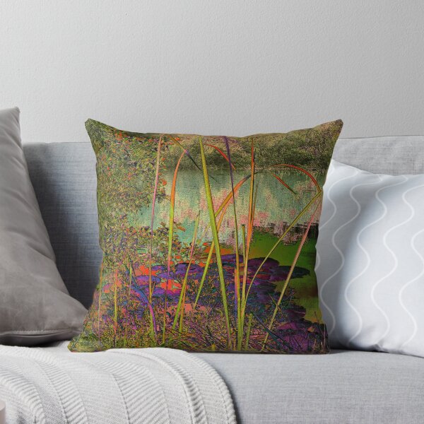 VIOLET LAKE Throw Pillow