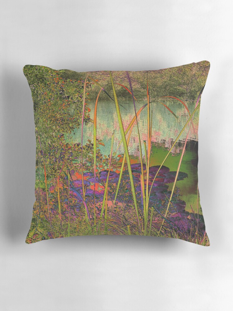 Thumbnail 3 of 4, Pillow, VIOLET LAKE designed and sold by TatianaMichaela.