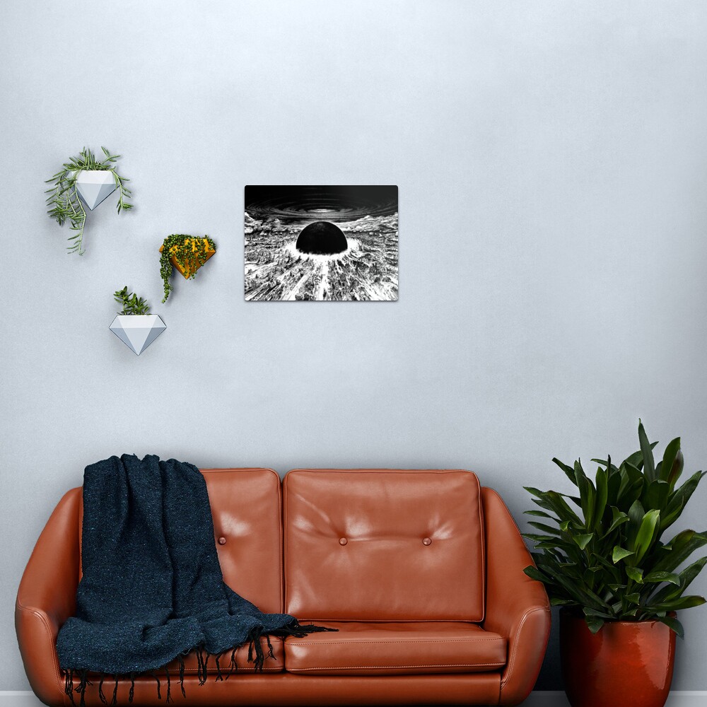 Akira cyberpunk city explosion Metal Print