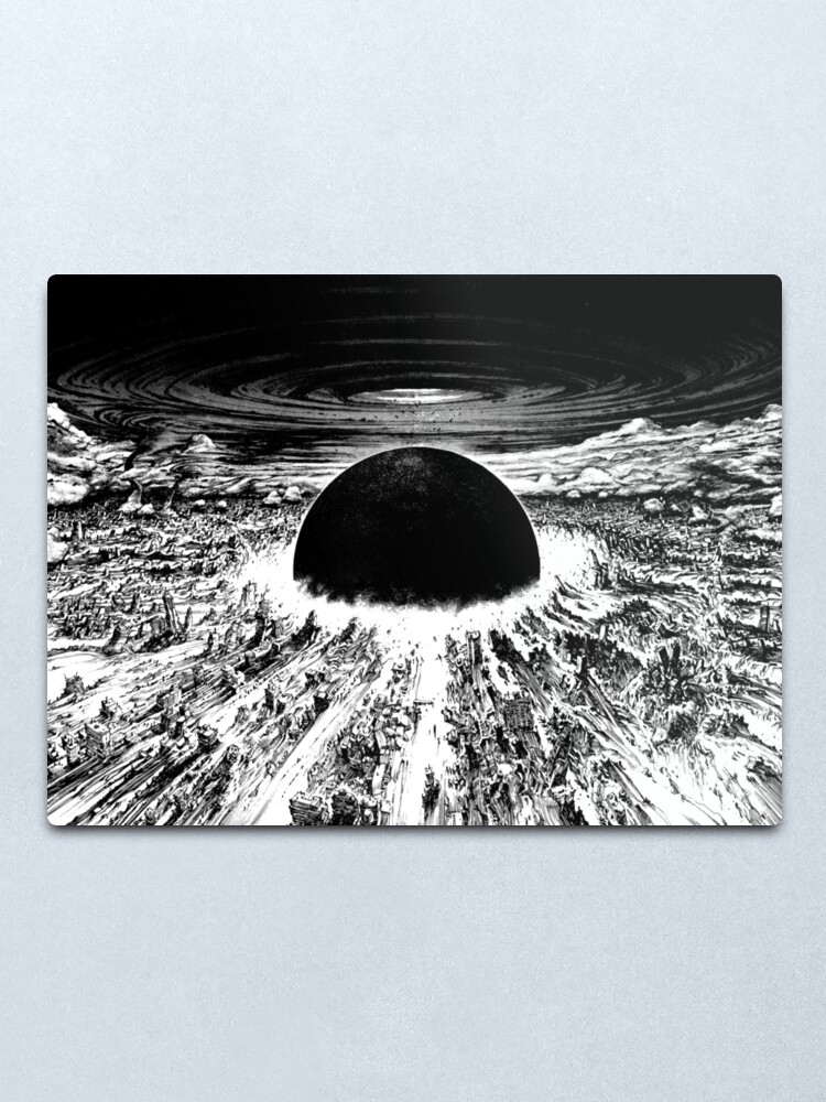 Alternate view of Akira cyberpunk city explosion Metal Print
