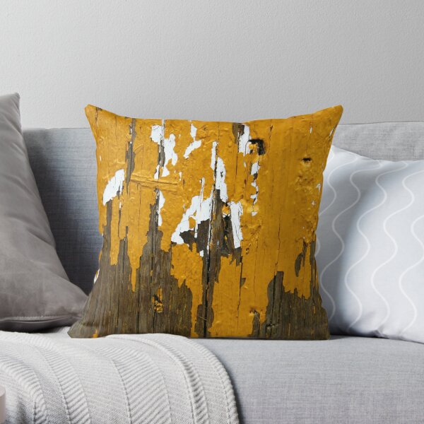 Once Clothed in White, then Yellow Ochre Throw Pillow