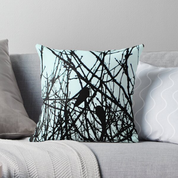 Blackbirds Throw Pillow