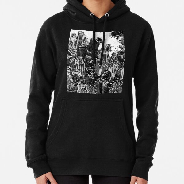 Akira cyberpunk city explosion bande manga Sweat à capuche épais