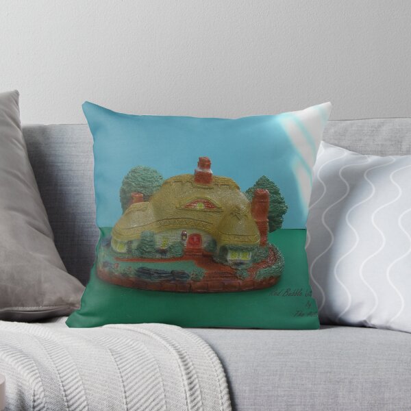 Red Bubble Cottage Throw Pillow