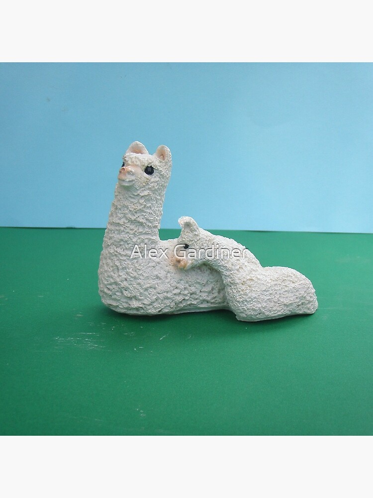 Thumbnail 4 of 4, Pillow, White Mum and baby Alpaca designed and sold by windana1.