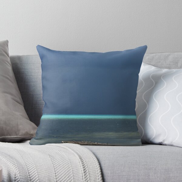 Canoe at Kimuta Throw Pillow