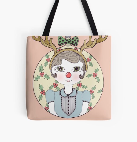 Waiting for Santa All Over Print Tote Bag