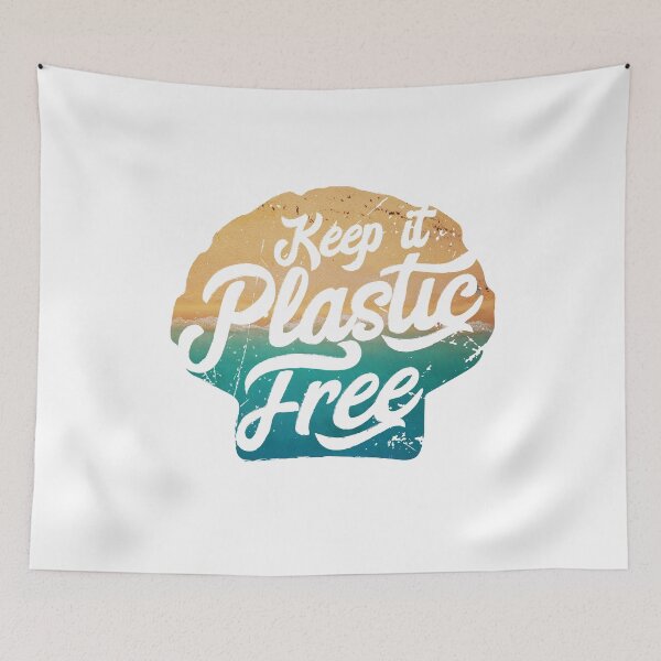 Item preview, Plastic Free - Summer Beach Sayings designed and sold by BlueRockDesigns.