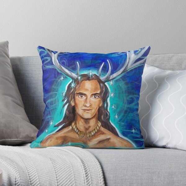 Cernunnous Throw Pillow