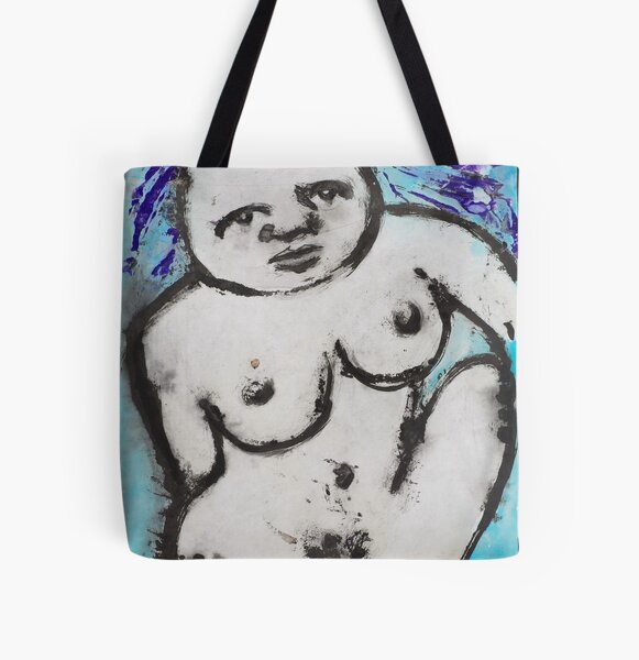 Nude All Over Print Tote Bag