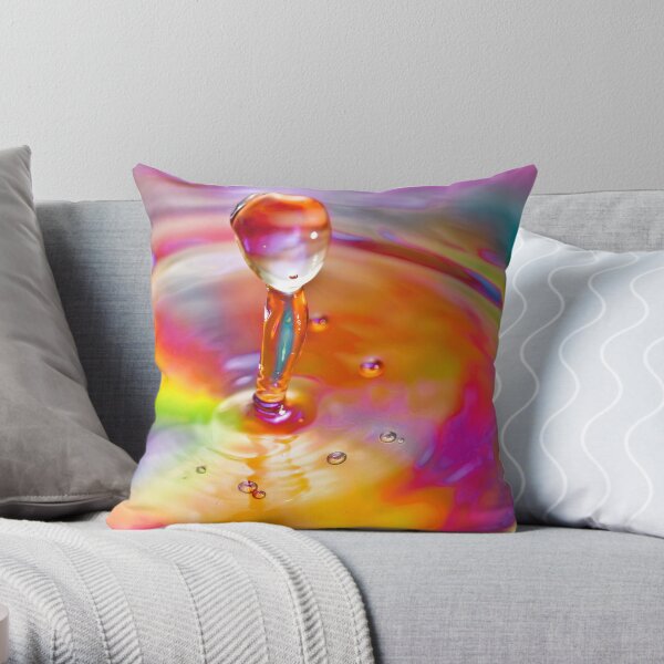 Drop of a rainbow Throw Pillow