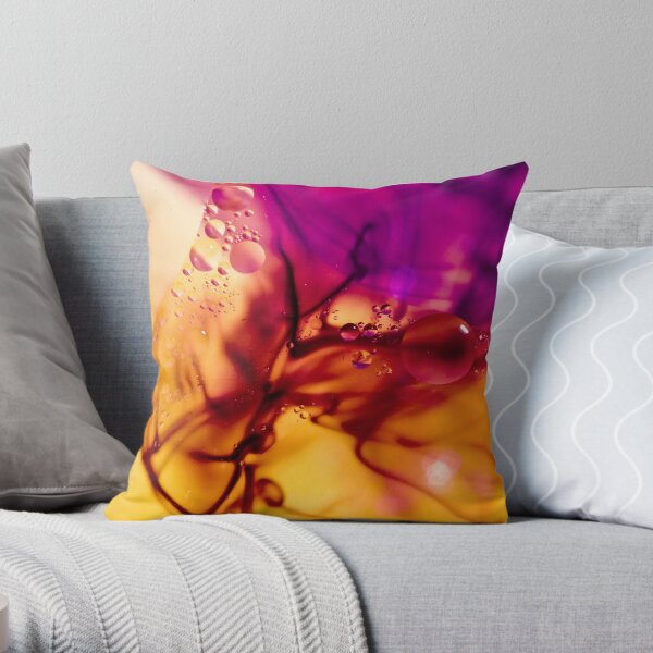 Ink Abstract Throw Pillow