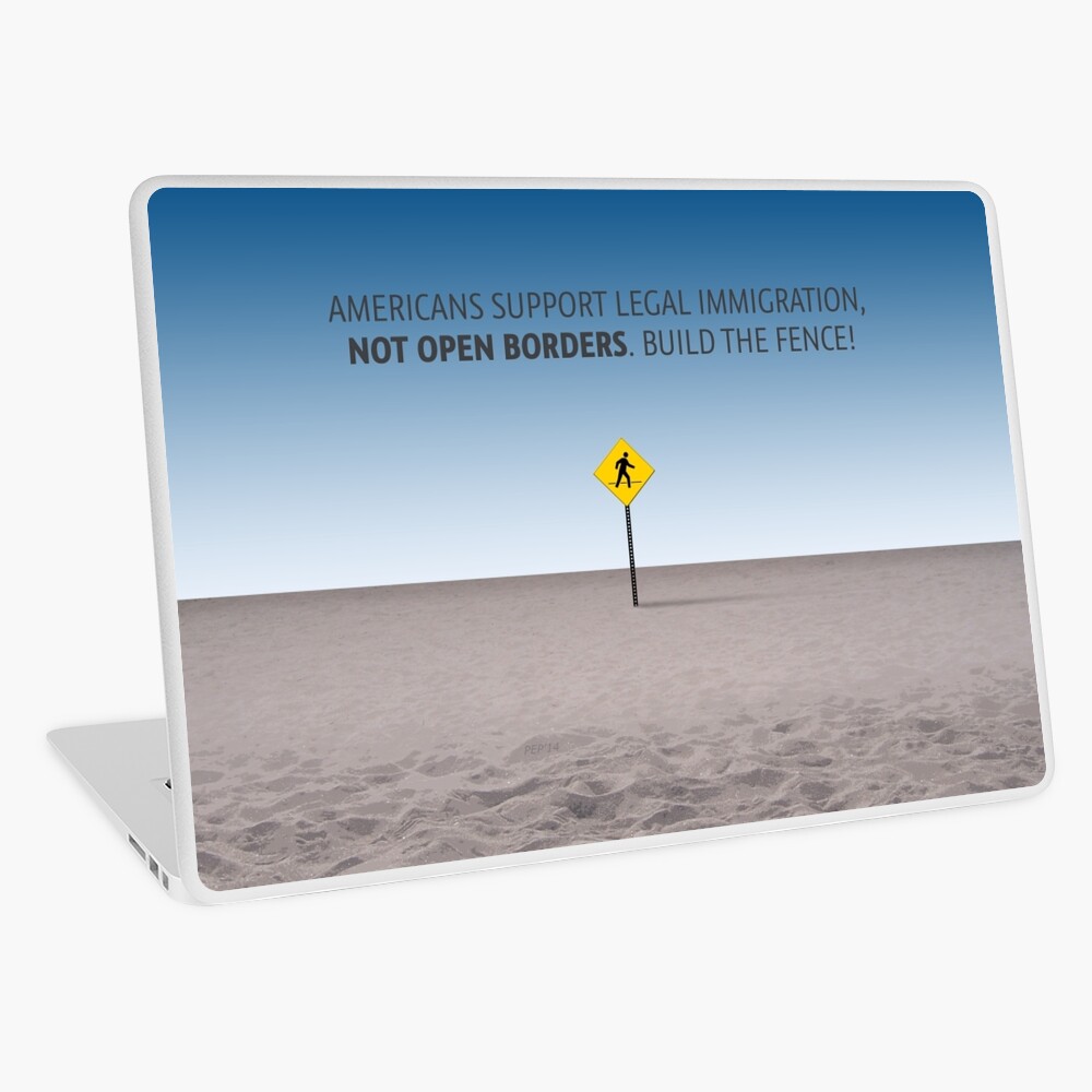 No Open Borders Laptop Skin