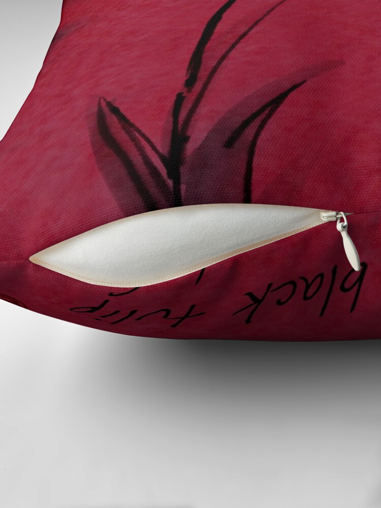 Thumbnail 2 of 4, Pillow, Black Tulip designed and sold by ronmoss.