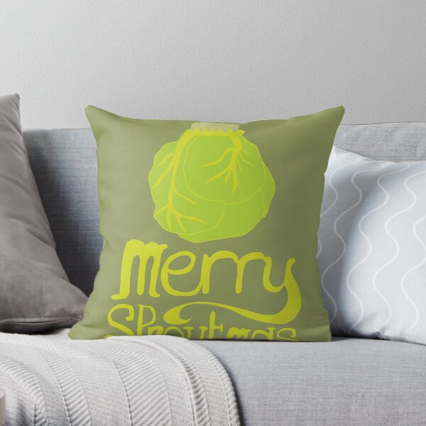 Merry Sproutmas Throw Pillow