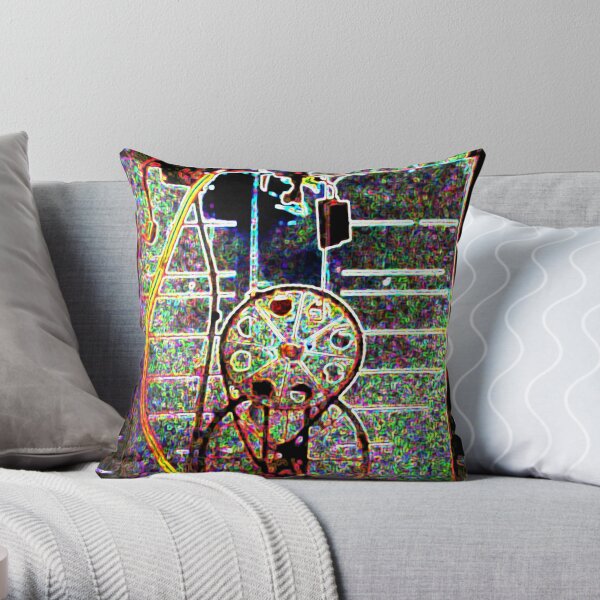 Iridescent Machinery Throw Pillow