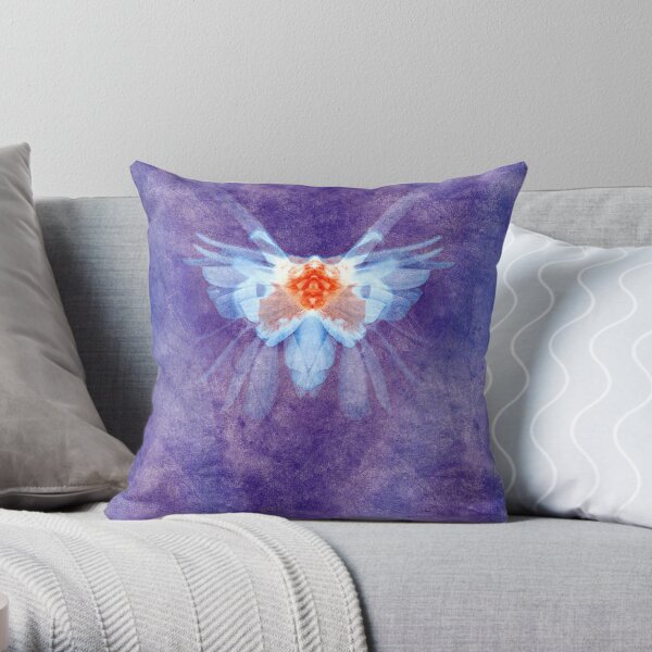 the moth - purple (nature serie) Throw Pillow