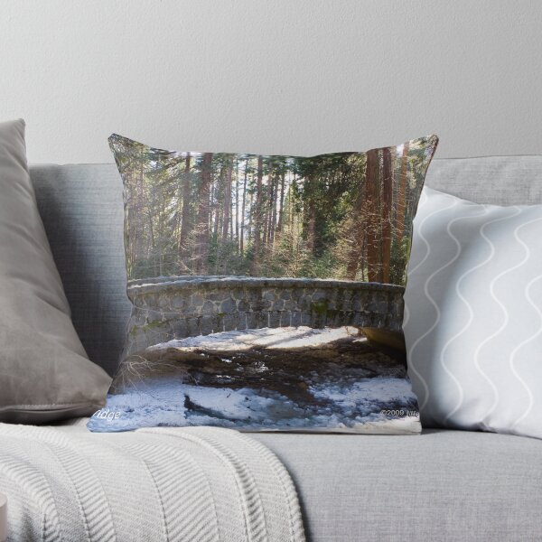 Stone Bridge, Yosemite Creek Throw Pillow